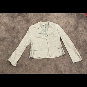 (1) Trendy Light Blue Akris Punto Soft & Comfy Blazer/Suit Jacket Women’s Size 8